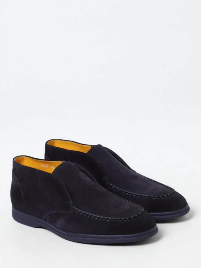 Doucal's Elastische Chukka Mocassin Schoenen Blue Heren