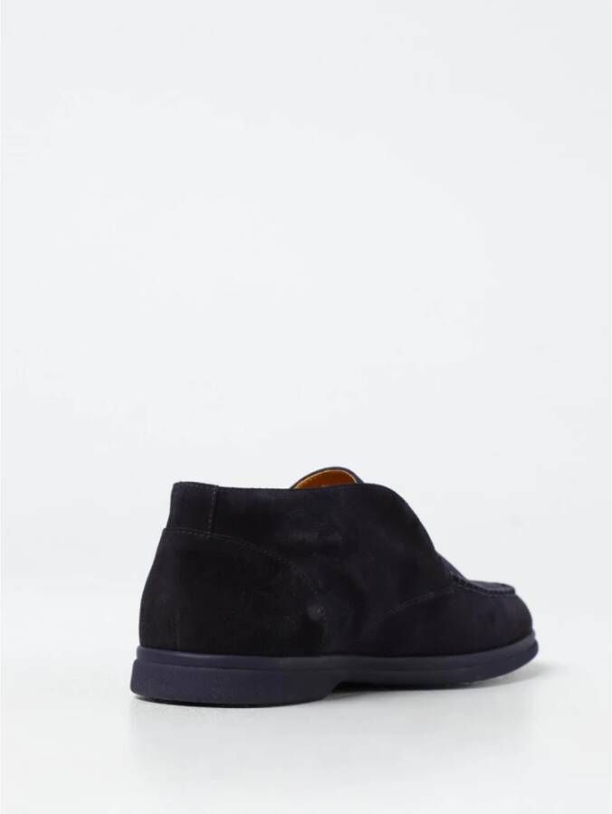 Doucal's Elastische Chukka Mocassin Schoenen Blue Heren