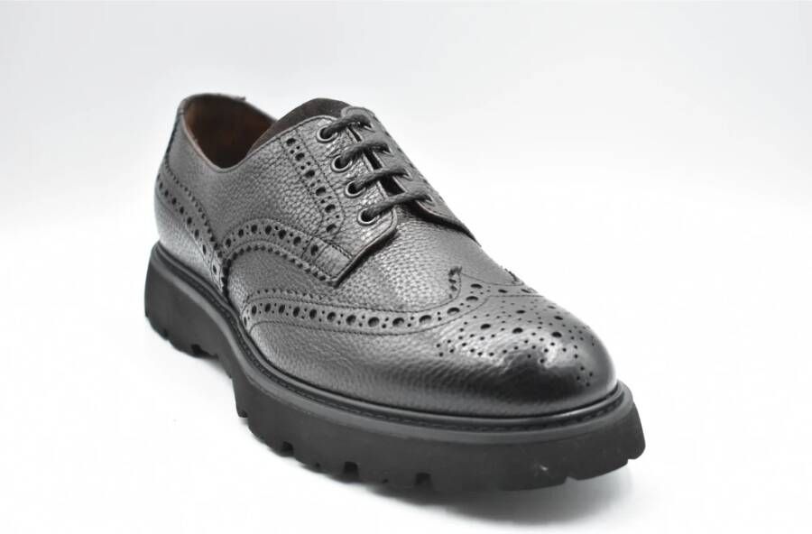 Doucal's Elegante Ebony Veterschoenen Black Heren