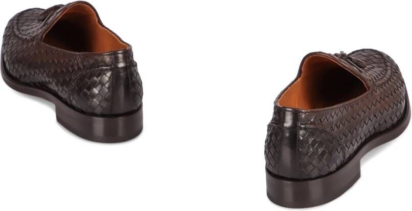 Doucal's Gevlochten leren loafers met kwastjes Brown Heren