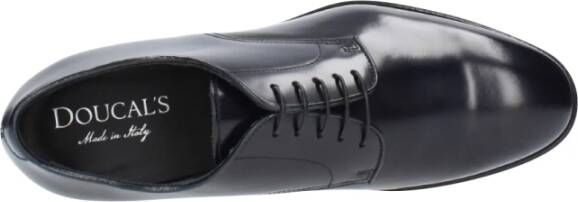 Doucal's Gladleren Derby schoenen Black Heren