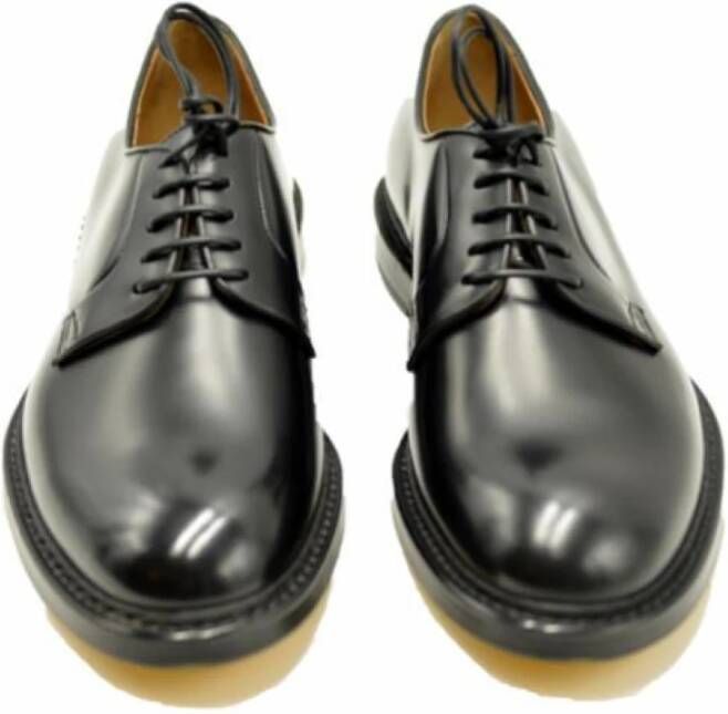 Doucal's Gladleren veterschoenen Derby model Black Heren