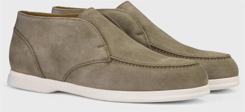 Doucal's Grijze Suède Slip-On Chukka Loafer Gray Heren