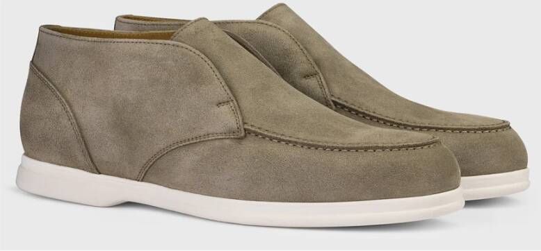 Doucal's Heren chukka loafer van suède | grijs Green Heren