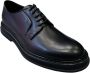 Doucal's Heren Geborsteld Kalfsleren Derby Schoenen Black Heren - Thumbnail 2