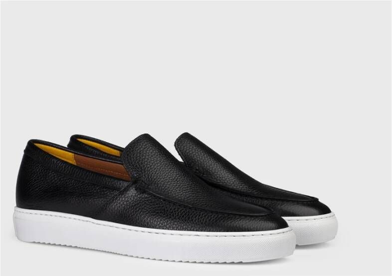 Doucal's Heren instaploafer van leer | zwart Black Heren