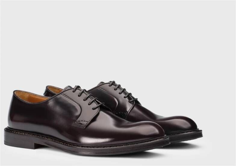 Doucal's Heren leren Derby veterschoen | burgundy Red Heren