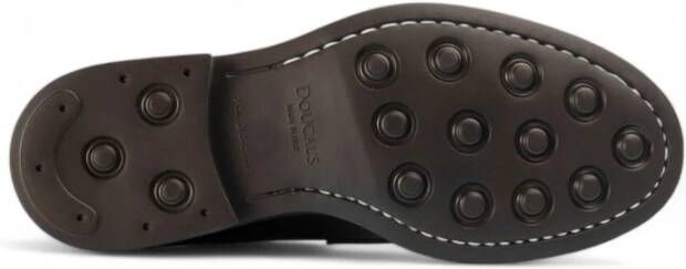 Doucal's Heren Leren Loafers met Franje Rubber Zool Black Heren