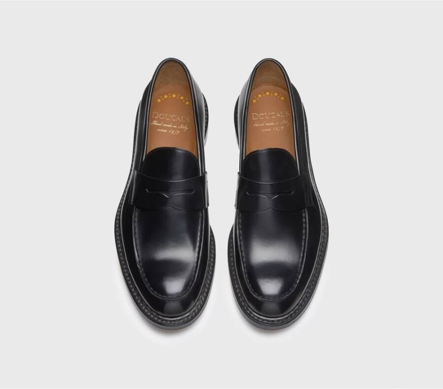 Doucal's Heren leren loafers | zwart Black Heren