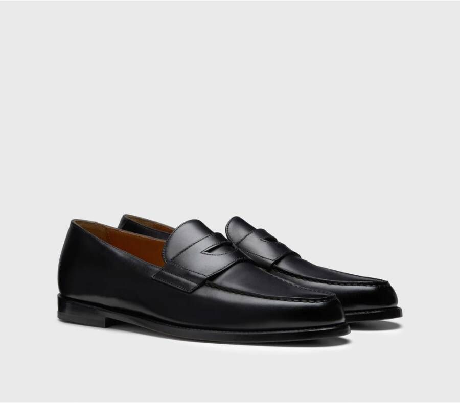 Doucal's Heren leren loafers | zwart Black Heren