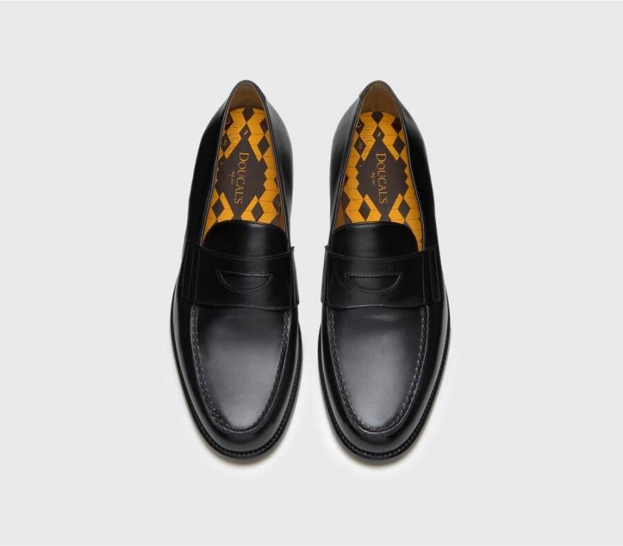 Doucal's Heren leren loafers | zwart Black Heren