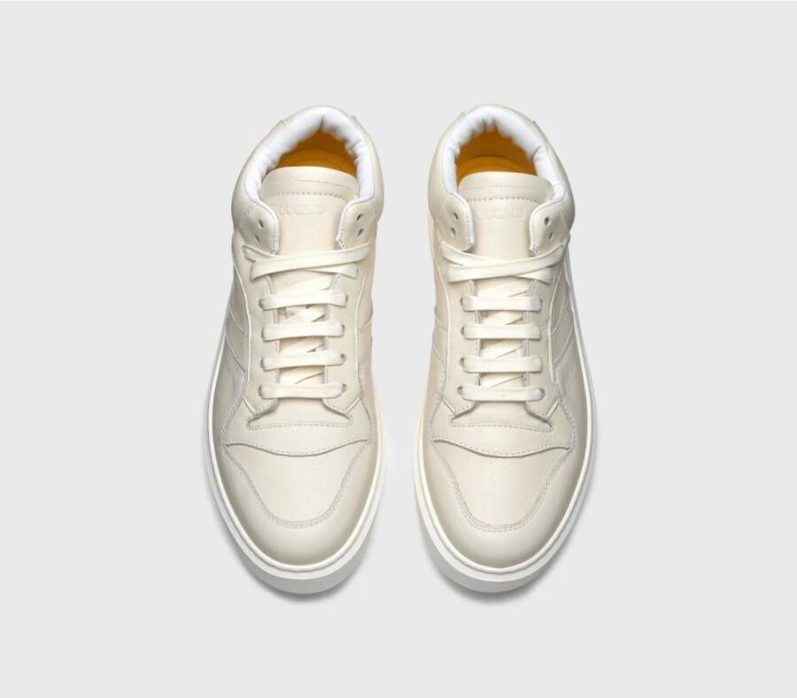 Doucal's Heren leren sneaker | wit Beige Heren