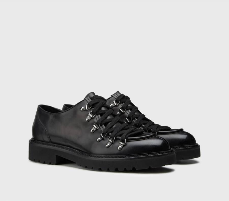 Doucal's Heren leren veterschoen | grafiet Black Heren