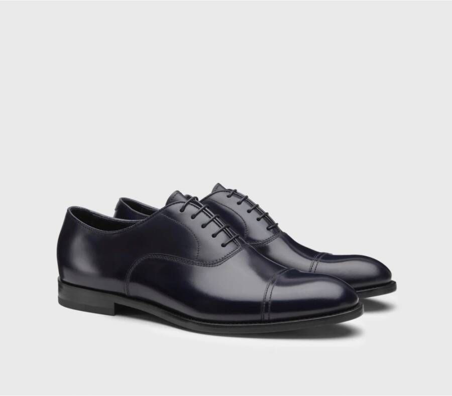 Doucal's Heren leren veterschoenen | blauw Blue Heren