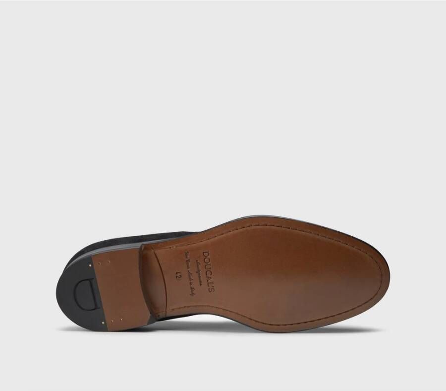 Doucal's Heren loafers met suède kwastjes | zwart Black Heren