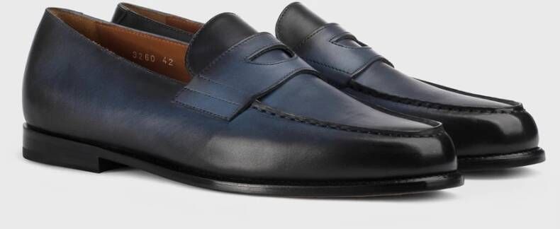 Doucal's Heren loafers van leer | hemelsblauw Blue Heren