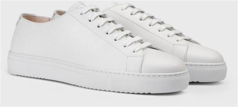 Doucal's Heren sneaker van geschuurd leer | wit White Heren