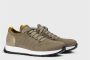 Doucal's Heren sneaker van stof en leer | zand Beige Heren - Thumbnail 2