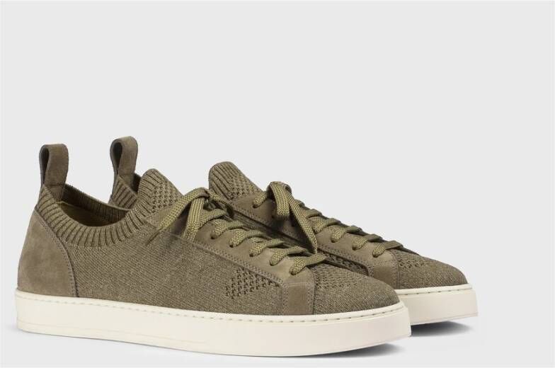 Doucal's Heren sneaker van stof en suède | bruin Brown Heren