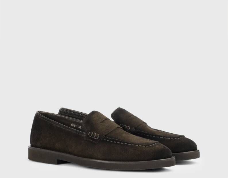 Doucal's Heren suède loafer | bruin Brown Heren