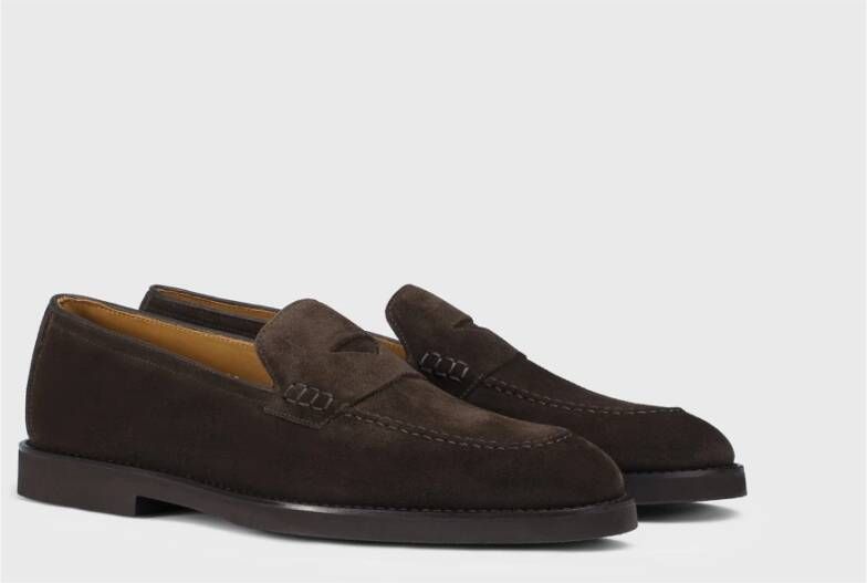 Doucal's Heren suède loafer | bruin Brown Heren