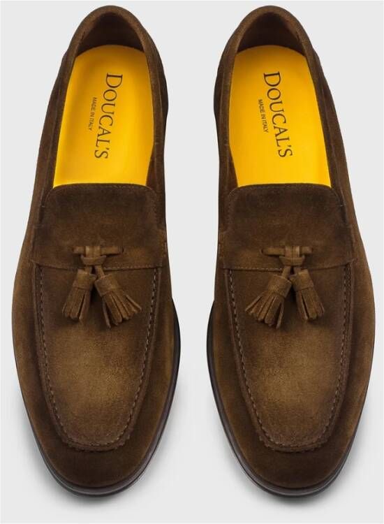 Doucal's Heren suède loafer | bruin Brown Heren