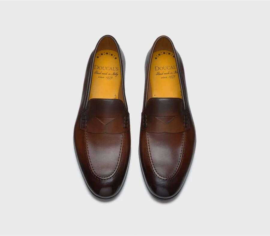 Doucal's Heren suède loafers | bruin Brown Heren