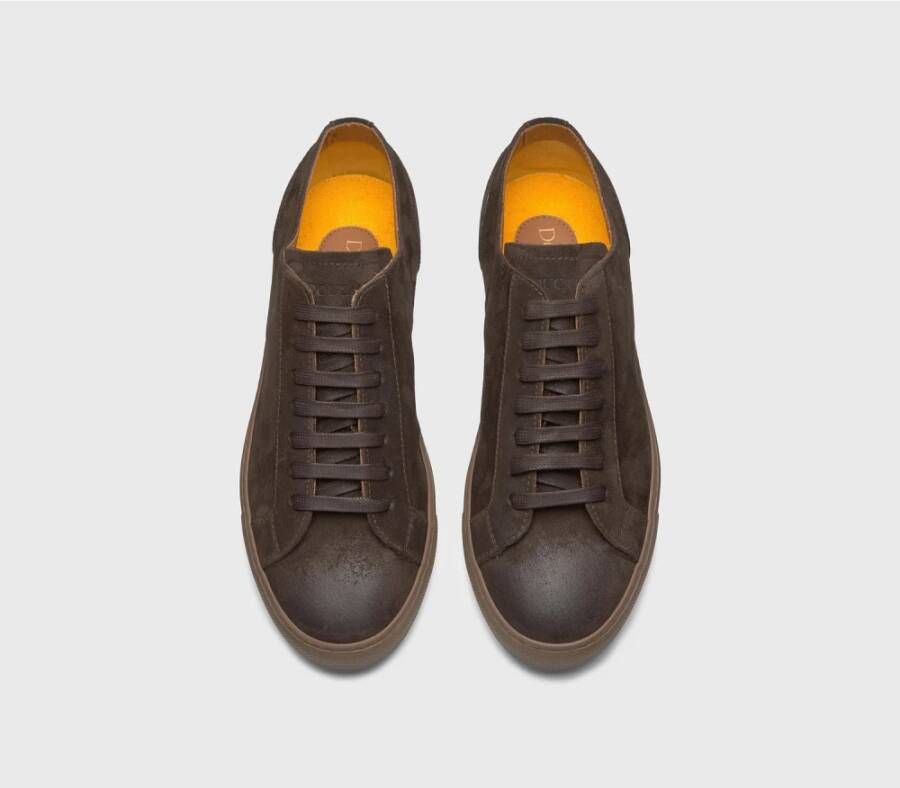 Doucal's Heren suède sneaker | donkerbruin Brown Heren