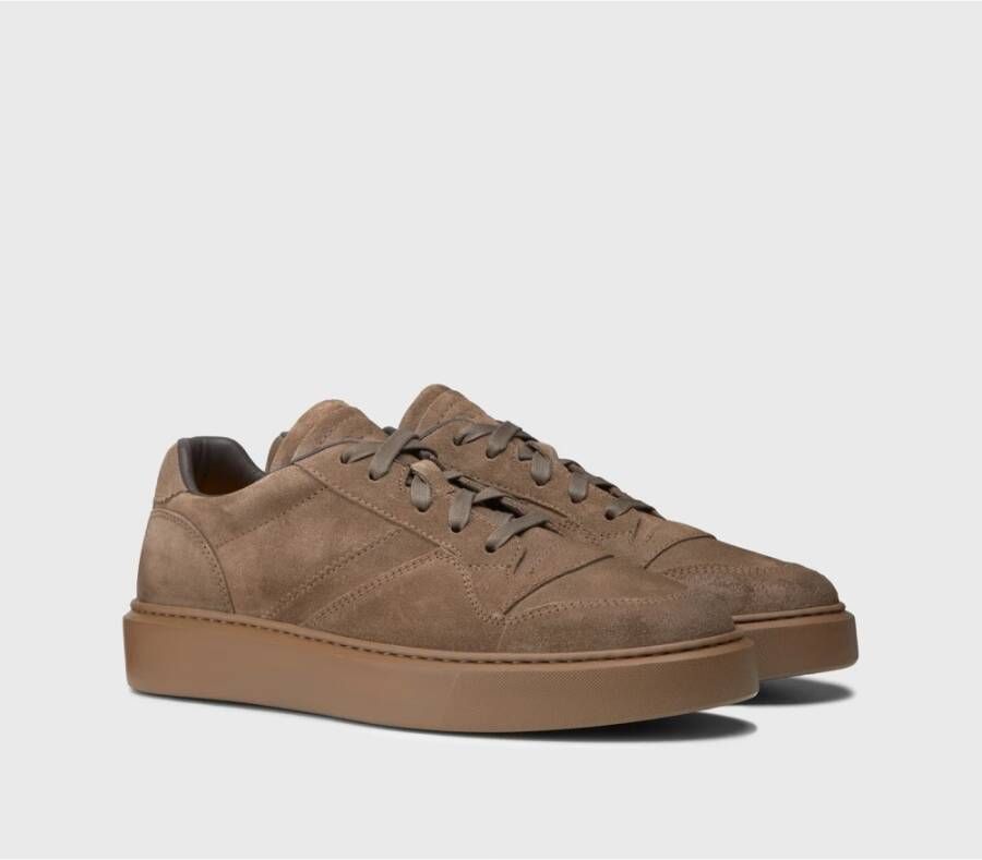 Doucal's Heren suède sneaker | koffie Brown Heren