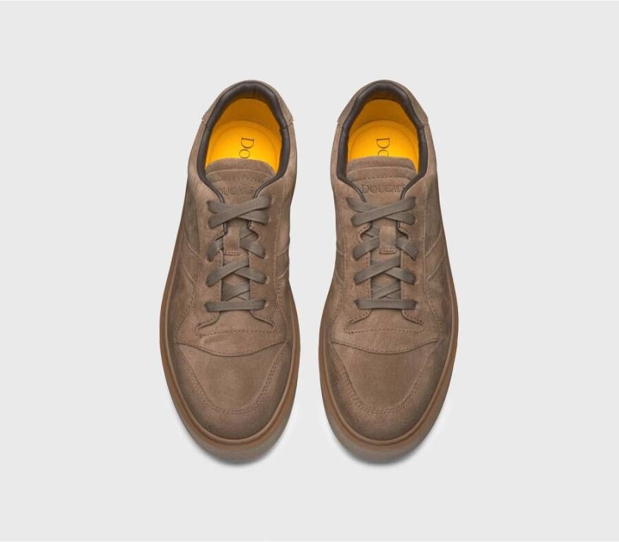 Doucal's Heren suède sneaker | koffie Brown Heren