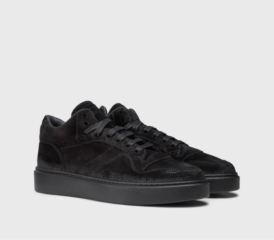 Doucal's Heren suède sneaker | zwart Black Heren