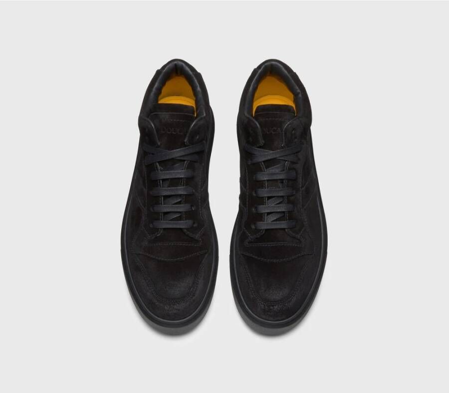 Doucal's Heren suède sneaker | zwart Black Heren