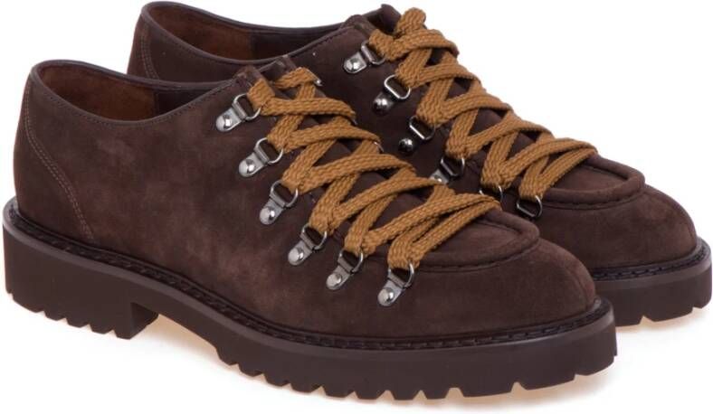 Doucal's Heren suède veterschoenen Brown Heren