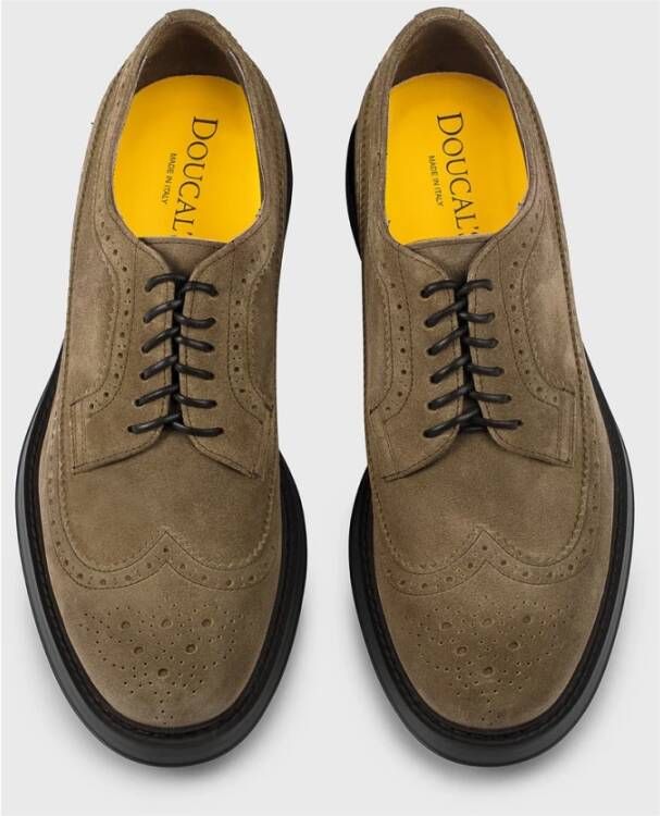 Doucal's Heren suède veterschoenen | bruin Brown Heren