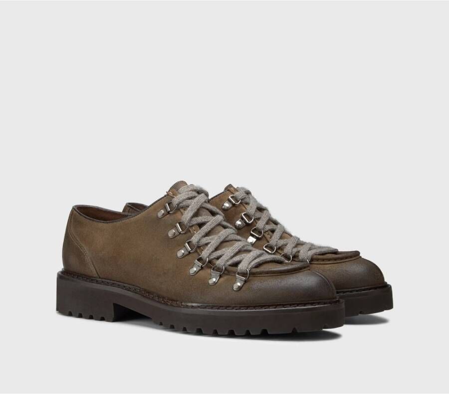 Doucal's Heren suède veterschoenen | cognac Brown Heren