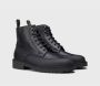 Doucal's Heren tumbled leren veterschoen enkellaars | zwart Black Heren - Thumbnail 10