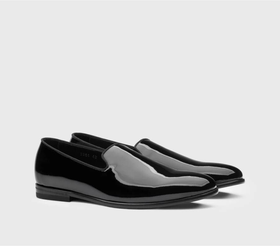 Doucal's Herens loafer in lakleer | zwart Black Heren