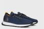 Doucal's Herensneaker van stof en leer | blauw Blue Heren - Thumbnail 2