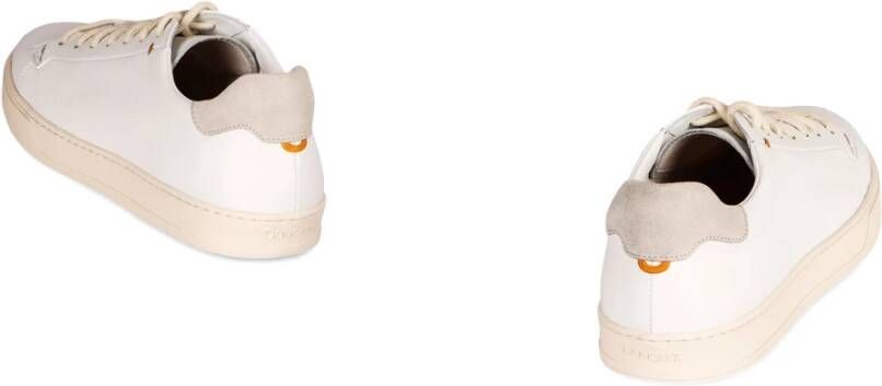 Doucal's Kalfsleren Sneakers met Suède Inzet White Heren