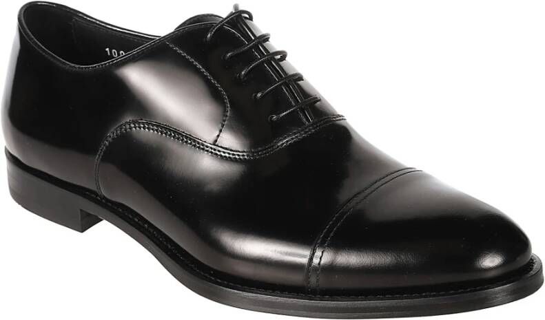 Doucal's Klassieke Cap Toe Oxford Schoenen Black Heren