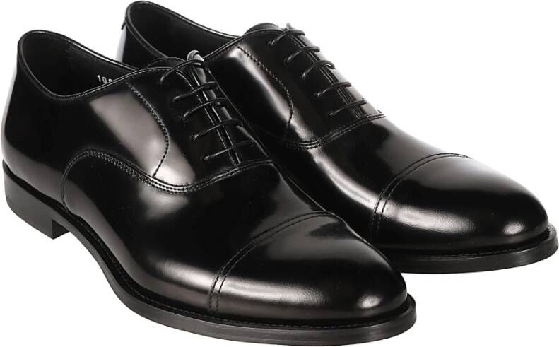 Doucal's Klassieke Cap Toe Oxford Schoenen Black Heren