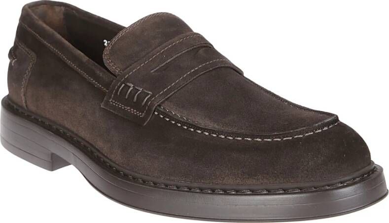 Doucal's Klassieke heren loafers Brown Heren