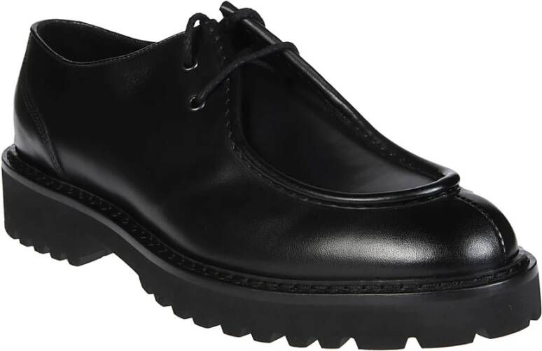 Doucal's Klassieke veterschoenen met stevige zool Black Heren