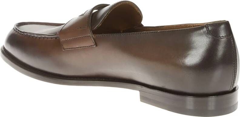 Doucal's Klassieke walnootbruine leren mocassin Brown Heren