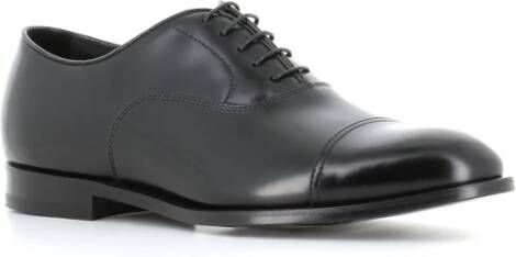 Doucal's Klassieke Zwarte Leren Oxford Schoenen Black Heren