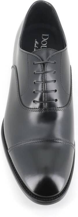 Doucal's Klassieke Zwarte Leren Oxford Schoenen Black Heren