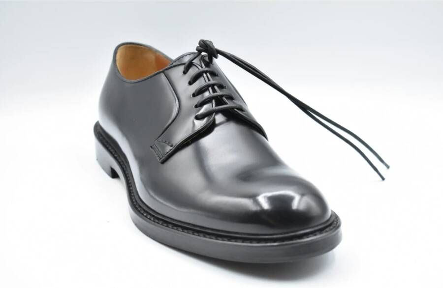 Doucal's Klassieke zwarte veterschoenen Black Heren