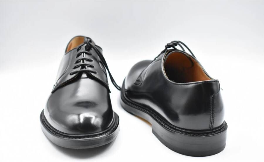 Doucal's Klassieke zwarte veterschoenen Black Heren