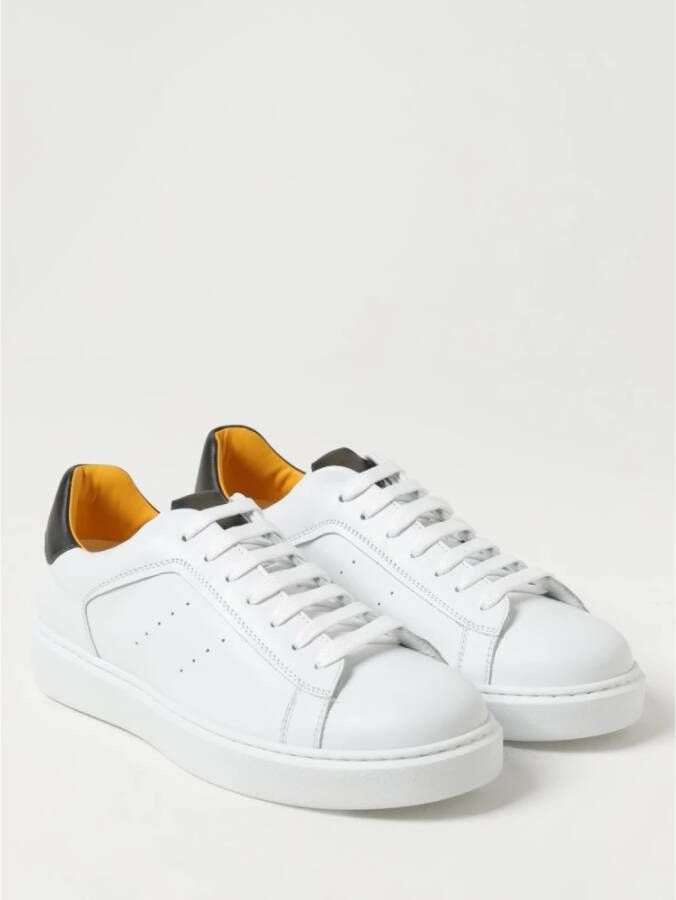 Doucal's Lage sneaker met cassette zool White Heren