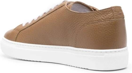 Doucal's Lage Top Leren Sneakers Brown Heren